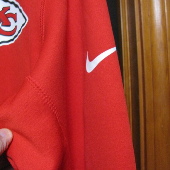 KC  KANSAS CITY CHIEFS  KINGDOM  RED HOODIE NIKE DRI FIT  L LOWEST PRICE PERFECT - Picture 5 of 8